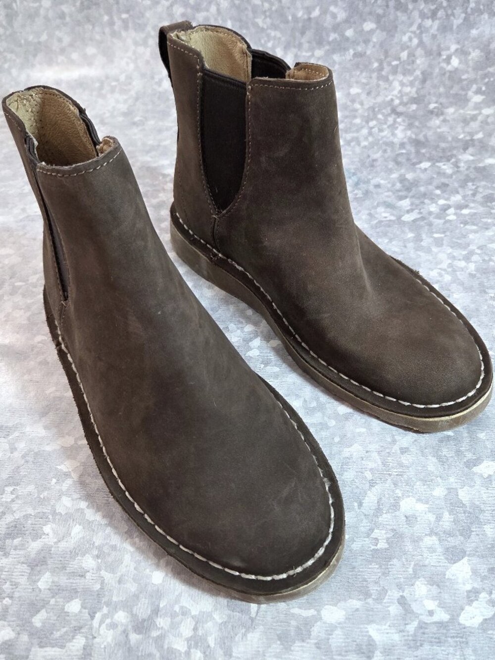 NWOT L.L. Bean Brown Suede Leather Pull-On Chelsea Booties Size 7.5
